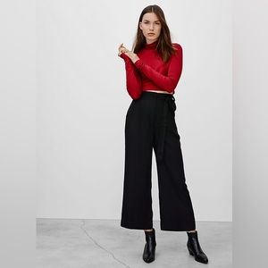 Aritzia Talula Crozier Wide Leg Black Dress Pants Sz 2